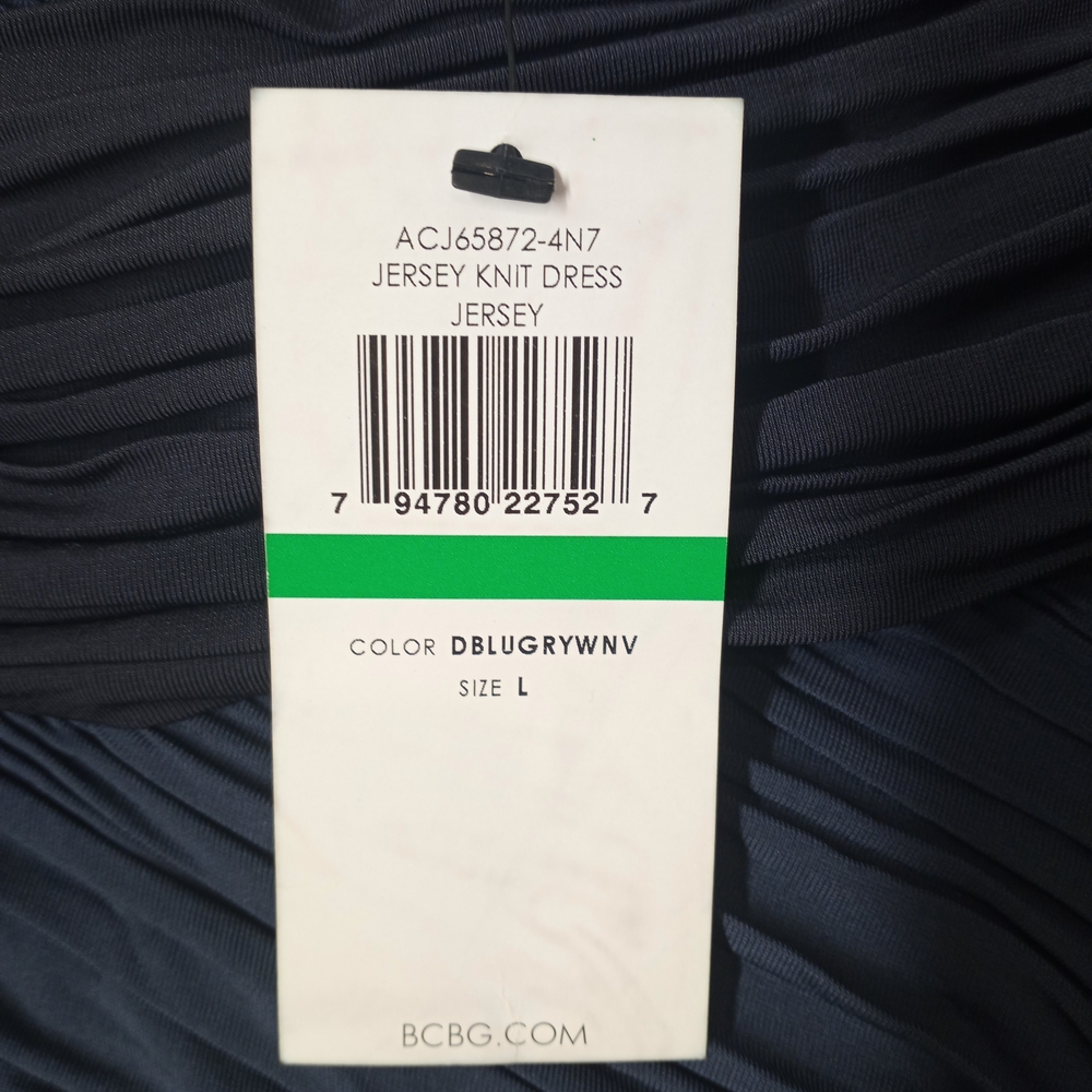 BCBG Maxazria Women's  Mermaid Navy Black Elegant Maxi Dress Large NWT - Picture 7 of 16